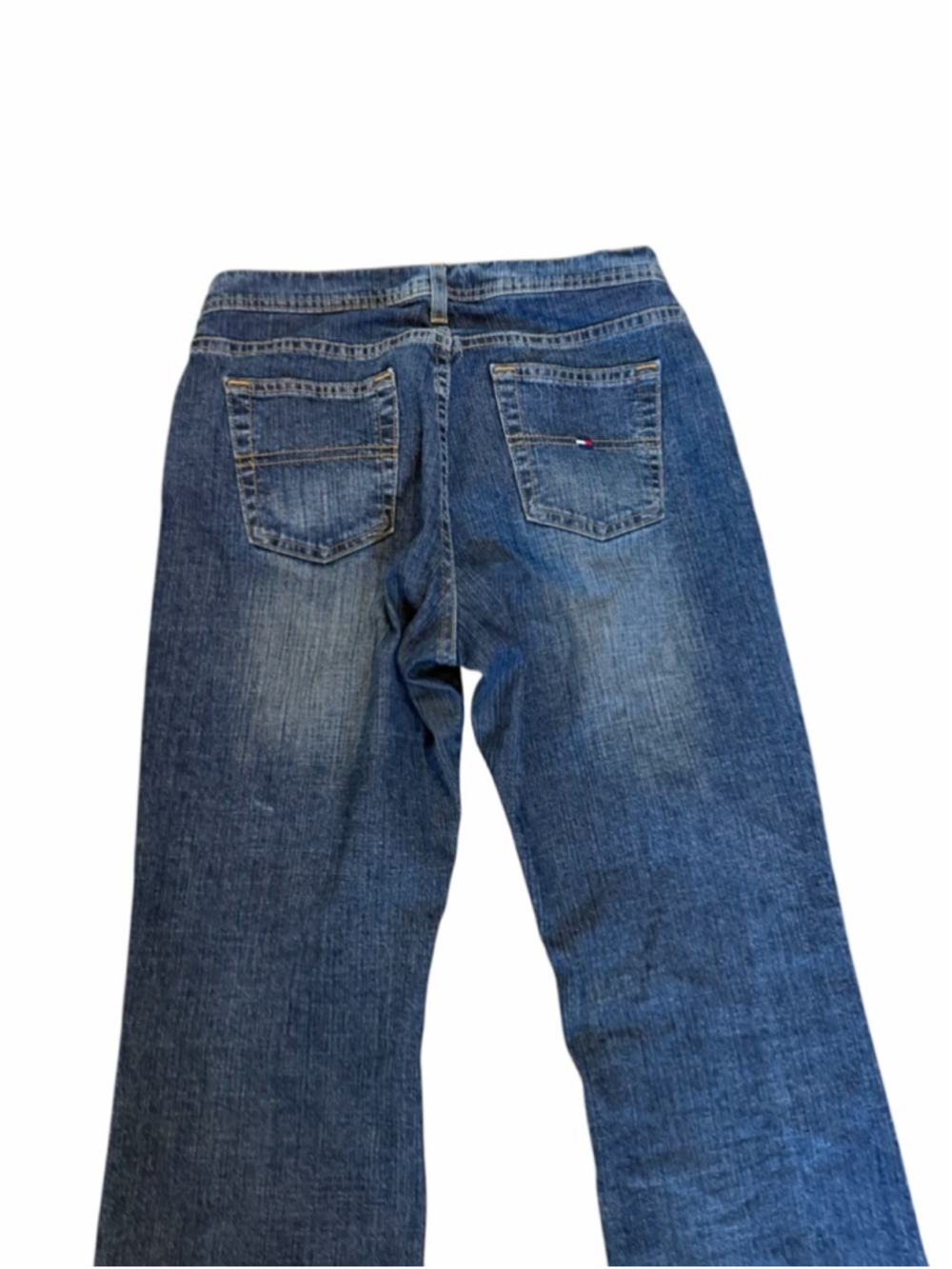 Tommy Hilfiger Flare Jeans Size 8 Dark Wash Bootcut Y2K Denim Jeans - Picture 5 of 10